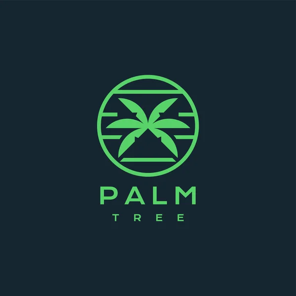 Plantilla Diseño Logotipo Palm Tree Vector — Vector de stock