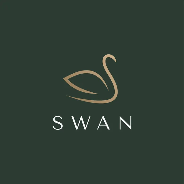 Kuğu logosu tasarım şablonu vektörü