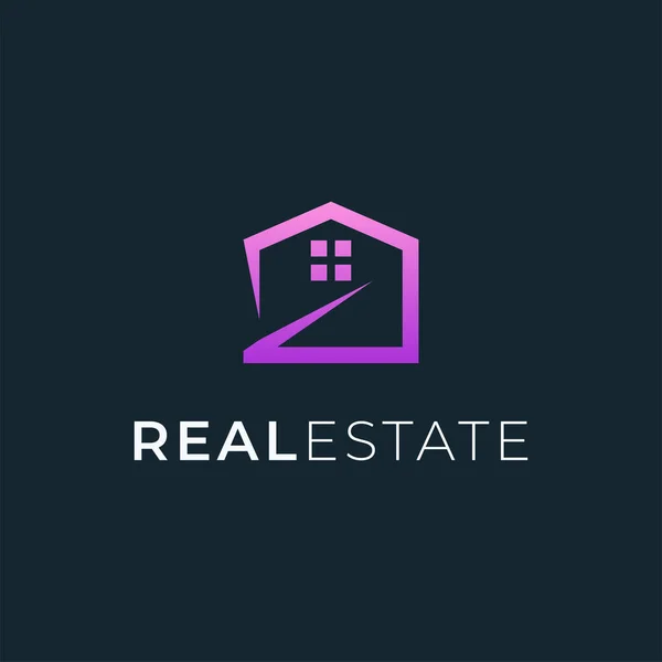 Emlak logosu tasarım şablonu vektörü