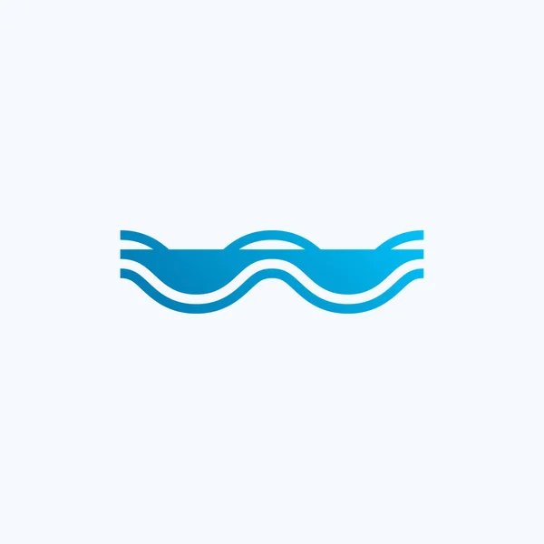 Wave Logotipo Design Modelo Vetor —  Vetores de Stock