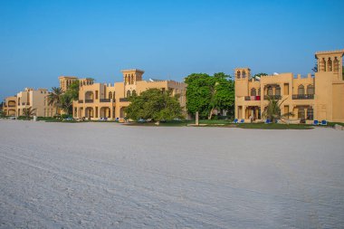 Birleşik Arap Emirlikleri 'nin küçük evlerinin güzel manzarası