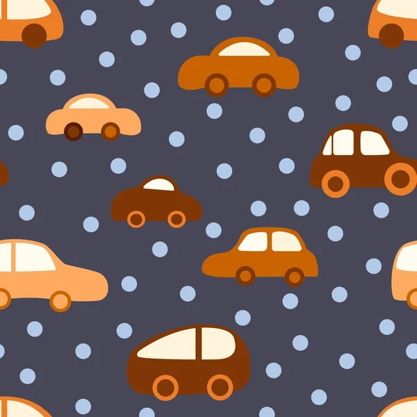 Vector illustration print from typewriters and dots on a dark background. Seamless pattern for wallpaper, fabric and wrapping paper is good.