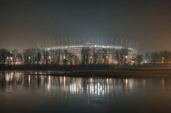 National Stadium in Warsaw by night