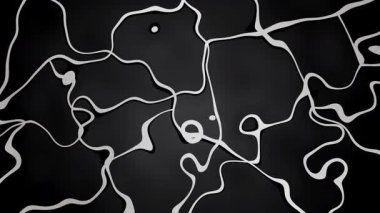 Gümüş Dalga Çizgileri Arkaplan Animasyonu, Lüks Soyut Siyah Tasarım