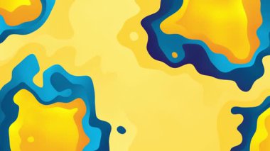 Parlak Sarı Sıvı Arkaplan, Modern Gradyan Hareket Tasarımı