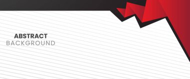 Beyaz arkaplanda soyut kırmızı siyah eğimli geometrik şekil