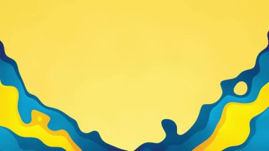Canlı Sarı Sıvı Hareketi Arkaplan Canlandırması