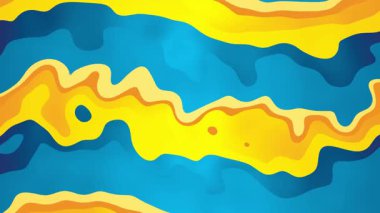 Canlı Sarı Sıvı Hareketi Arkaplan Canlandırması