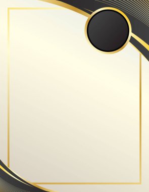 Siyah Altın Köşe Dekorasyonlu Lüks Arkaplan
