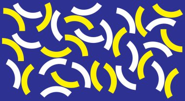 Sarı ve Beyaz Eğri Desenli Mavi Arkaplan