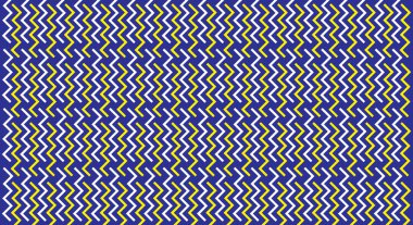 Mavi arkaplanda sarı ve beyaz zigzag deseni