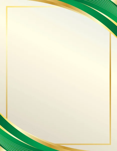 Zümrüt Yeşil Lüks Arkaplanda Altın Çerçeve Sınırı