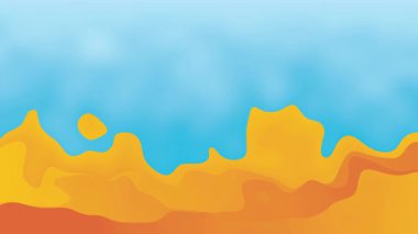 Mavi Arkaplanda Dinamik Turuncu Sıvı Gradyan Döngü Canlandırması