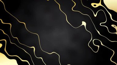 Lüks Altın Sıvı Çizgisi Soyut Hareket Arkaplanı