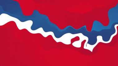 Soyut Kırmızı ve Mavi Akan Sıvı Arkaplan Canlandırması