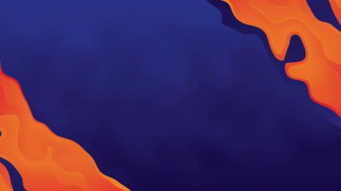 Mavi Turuncu Sıvı Hareketi Arkaplan Canlandırması