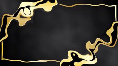 Lüks Siyah Altın Sıvı Hareketi Arkaplan Canlandırması