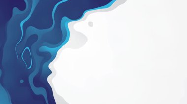 Soyut Mavi Beyaz Sıvı Arkaplan Canlandırması