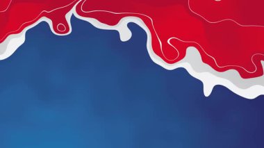 Renkli Kırmızı ve Mavi Akan Sıvı Soyut Hareket Videosu