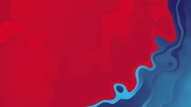 Canlı Kırmızı Mavi Sıvı Hareket Arkaplan Canlandırması