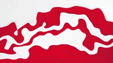 Sıvı Kırmızı Beyaz Dalga Canlandırma Görüntüsü