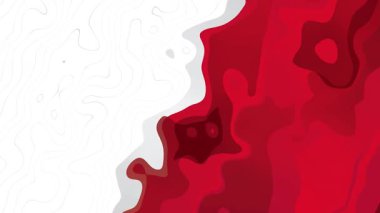 Soyut Kırmızı Beyaz Sıvı Dalgası Hareketi