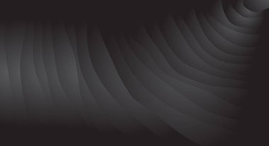 Koyu gri ve siyah renkli kıvrımlı dalgalı çizgilerle soyut arkaplan