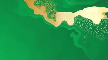 Yeşil Altın Sıvı Soyut Animasyon Tasarımı