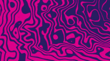 Dalgalı çizgiler dinamik optik illüzyon efektiyle siyah ve mor soyut desen arka planı