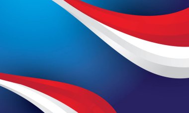 Köşesinde kırmızı ve beyaz bayrak olan mavi arkaplan