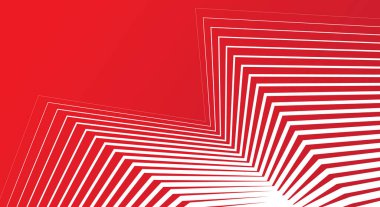 Kırmızı ve beyaz geometrik çizgilerle soyut arkaplan