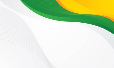 Köşedeki sarı ve yeşil eğimli renk dalgası tasarımı arka planı