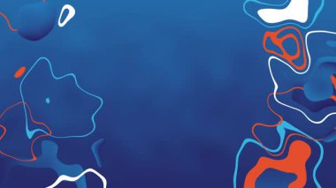 Mavi arkaplan ile soyut renkli çizgiler sıvı desen