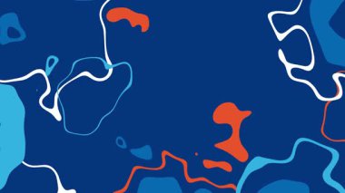 Mavi arkaplan ile renkli çizgiler sıvı desen