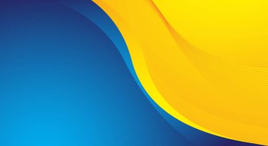 Mavi ve sarı gradyan soyut arkaplan dalga tasarımı