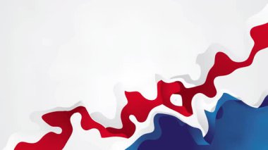 Beyaz arkaplanda kırmızı mavi sıvı dalga animasyonu