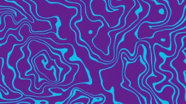 Mor Mavi Psikedelik Çizgi Akışı, Hipnotik Sıvı Dalga Döngüsü