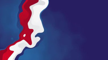 Kırmızı Mavi Akışkan Hareketi Arkaplanı