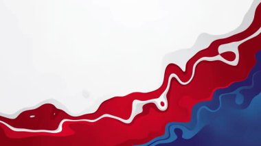 Dinamik Kırmızı Mavi Beyaz Gradyan Sıvı Arkaplan Canlandırması