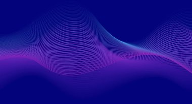 Dinamik Çizgilerle Geleceğin Mor Soyut Dalga Arkaplanı