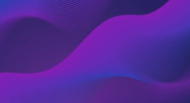 Akan Çizgilerle Soyut Mor Gradyan Dalga Arkaplanı