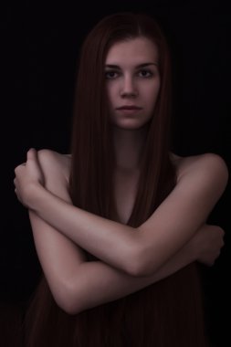 Kız sağlıklı uzun saç