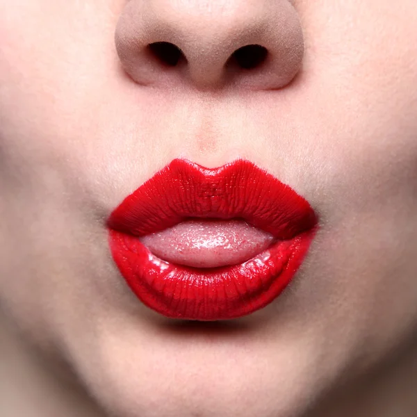 Weibliche Lippen — Stockfoto