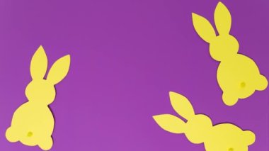 Tavşan ve at kuyruklu Paskalya tebrik kartı - Hareketi durdur - tebrik kartı gif