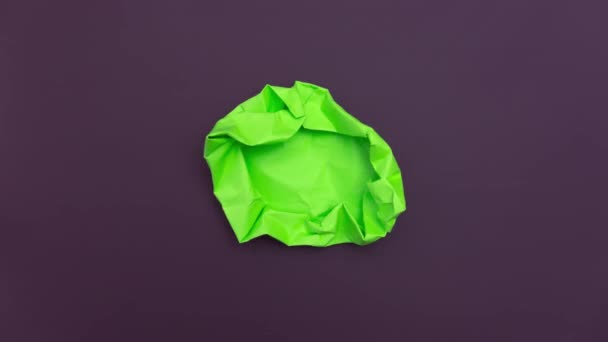 Stop Motion Animation_Green Paper Ball Unwrapping Dark Purple  Background_Green Screen — Stock Video © LeviaZ #496703618