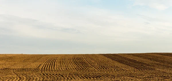 Plöjde fältet landskap — Stockfoto