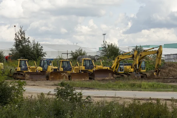 Equipamento de construção de estacionamento — Fotografia de Stock