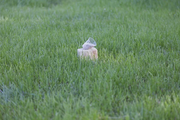 Engrais sur l'herbe . — Photo