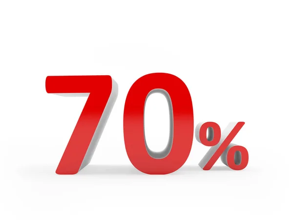 Red Percent Sign White Illustration — Stock Photo, Image