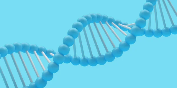 Mavi Üzerine Dna Sarmalı Yakın Plan Illüstrasyon — Stok fotoğraf